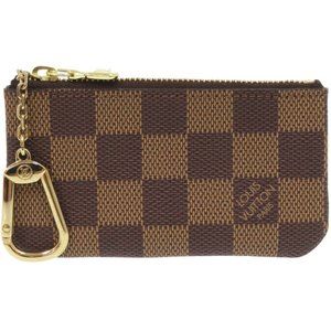 Like new Louis Vuitton Pochette Cle Damier N62658 coin case 1260LOUIS VUITTON
